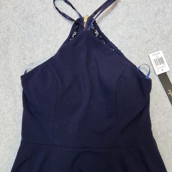 SEQUIN HEARTS Womens Lace Back Halter Party Prom Mini Dress 9 - NEW w/ TAGS NWT - Picture 4 of 7